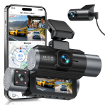 Dashcam GKU D1000 3 channels 4K 30fps+2.5K+1080p 5.8Ghz WiFi – Image 2