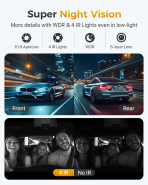 Dashcam GKU D1000 3 channels 4K 30fps+2.5K+1080p 5.8Ghz WiFi – Image 6
