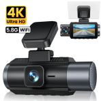 Dashcam GKU D1000 3 channels 4K 30fps+2.5K+1080p 5.8Ghz WiFi