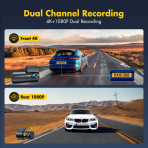 GKU D600 Avant et Arriere 4K/2.5K WiFi 5.8Ghz Dash Cam – Image 6