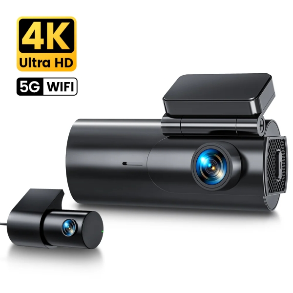 GKU D600 Avant et Arriere 4K/2.5K WiFi 5.8Ghz Dash Cam