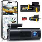 GKU D900 4K Avant et Arriere 30fps+2.5K 5.8Ghz WiFi GPS Dash Cam – Image 2