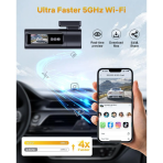 GKU D900 4K Avant et Arriere 30fps+2.5K 5.8Ghz WiFi GPS Dash Cam – Image 3